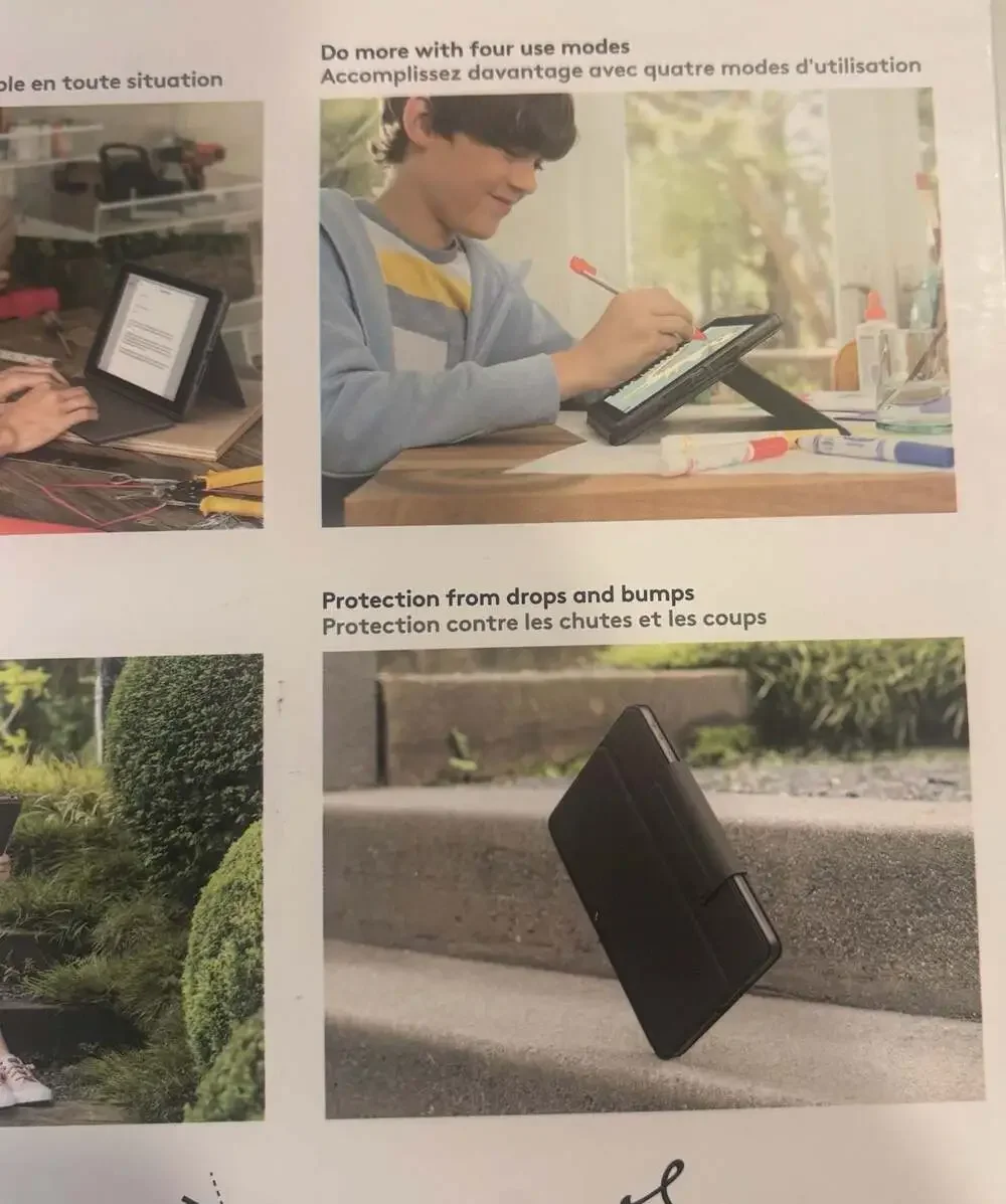 Logitech Rugged Folio Protective Keyboard Case for iPad 7th 8th & 9th Generation
